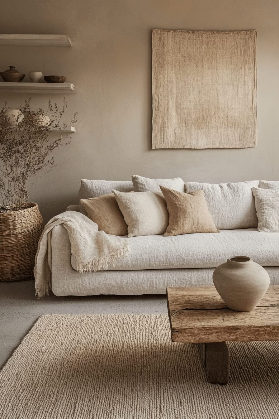 Grey Minimalist Living Room