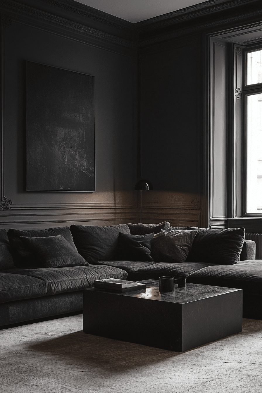 Grey Minimalist Living Room