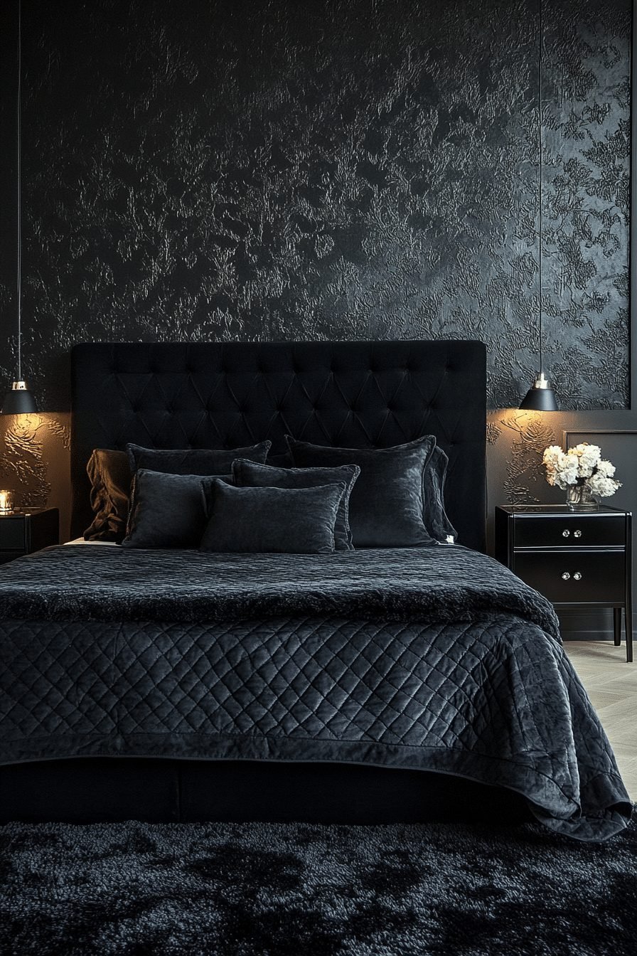  Bold Black Bedroom