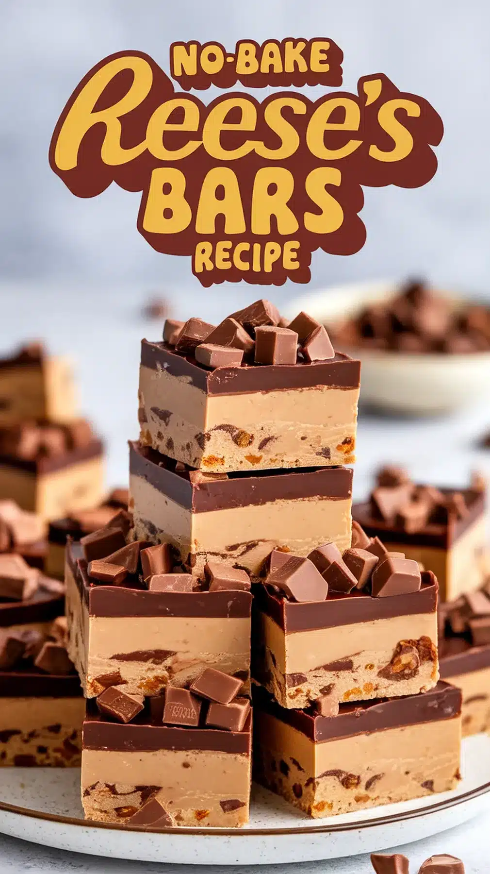 Decadent No-Bake Reese’s Bars Recipe