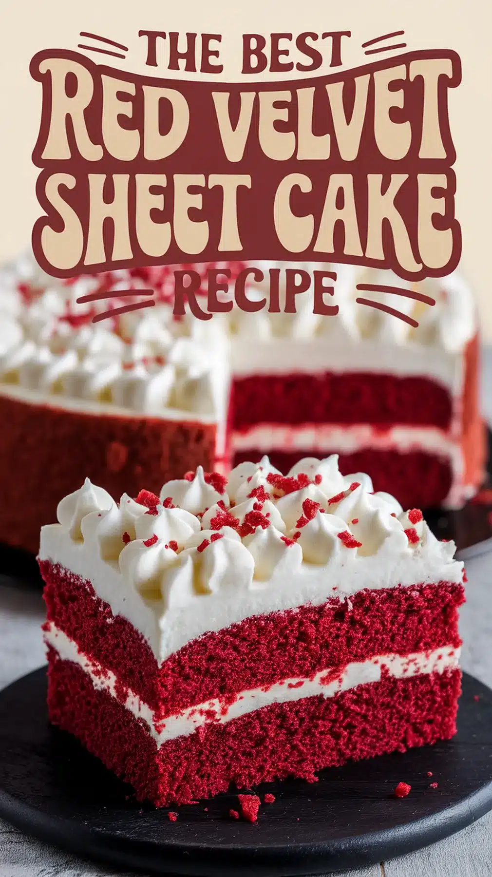 Decadent Red Velvet Sheet Cake Recipe