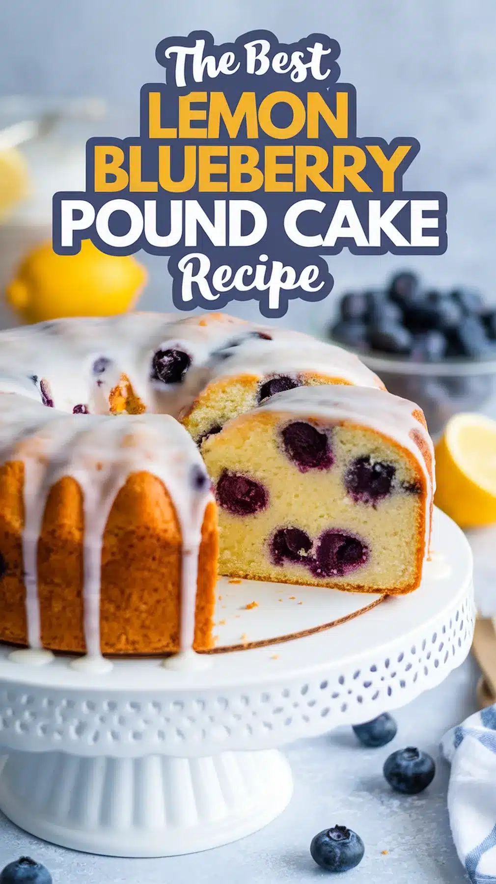 Delicious Lemon Blueberry Pound Cake Recipe