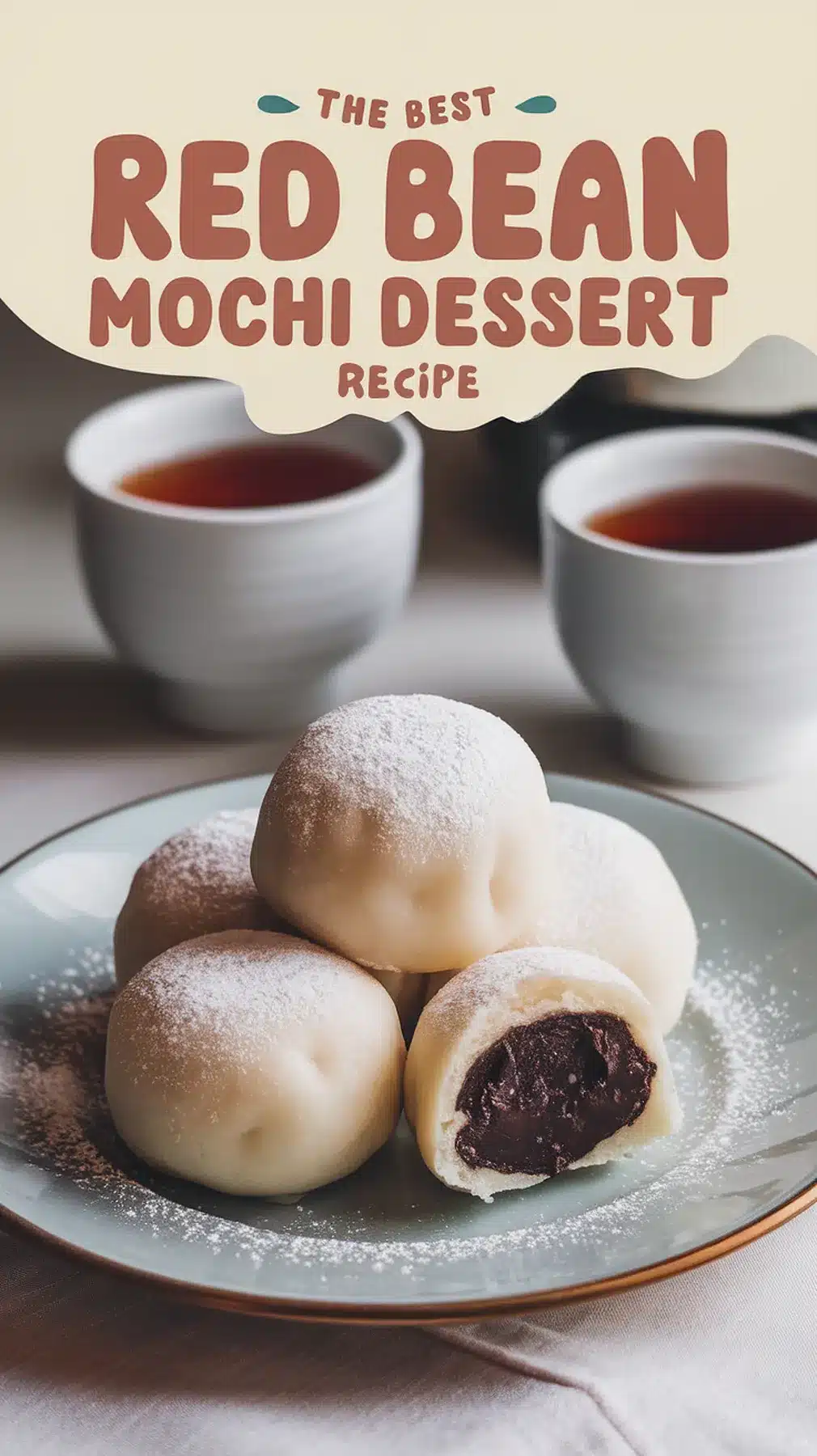 Sweet Red Bean Mochi Dessert Recipe