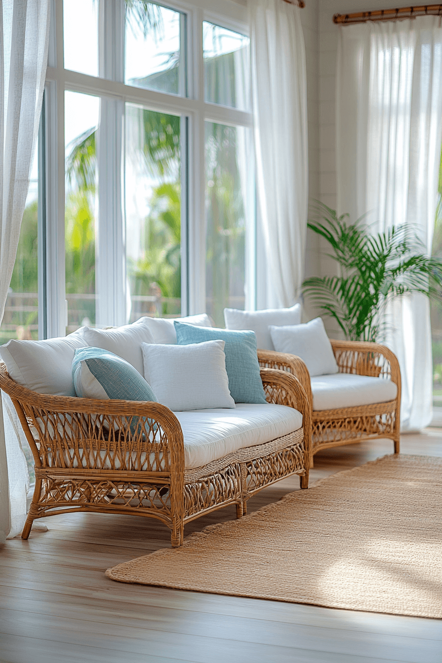 tropical living room