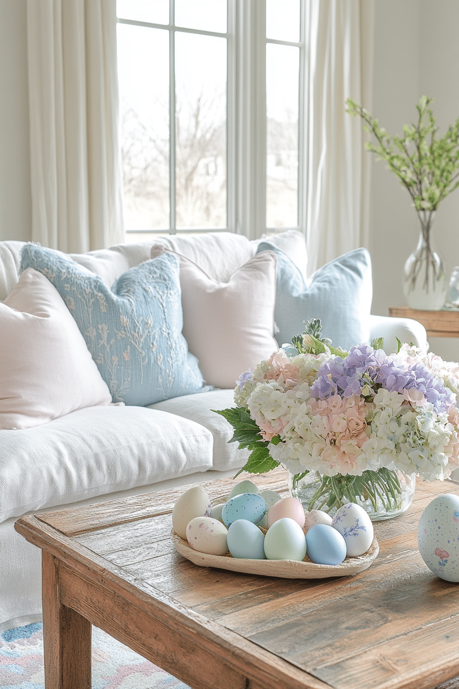 easter living room decor