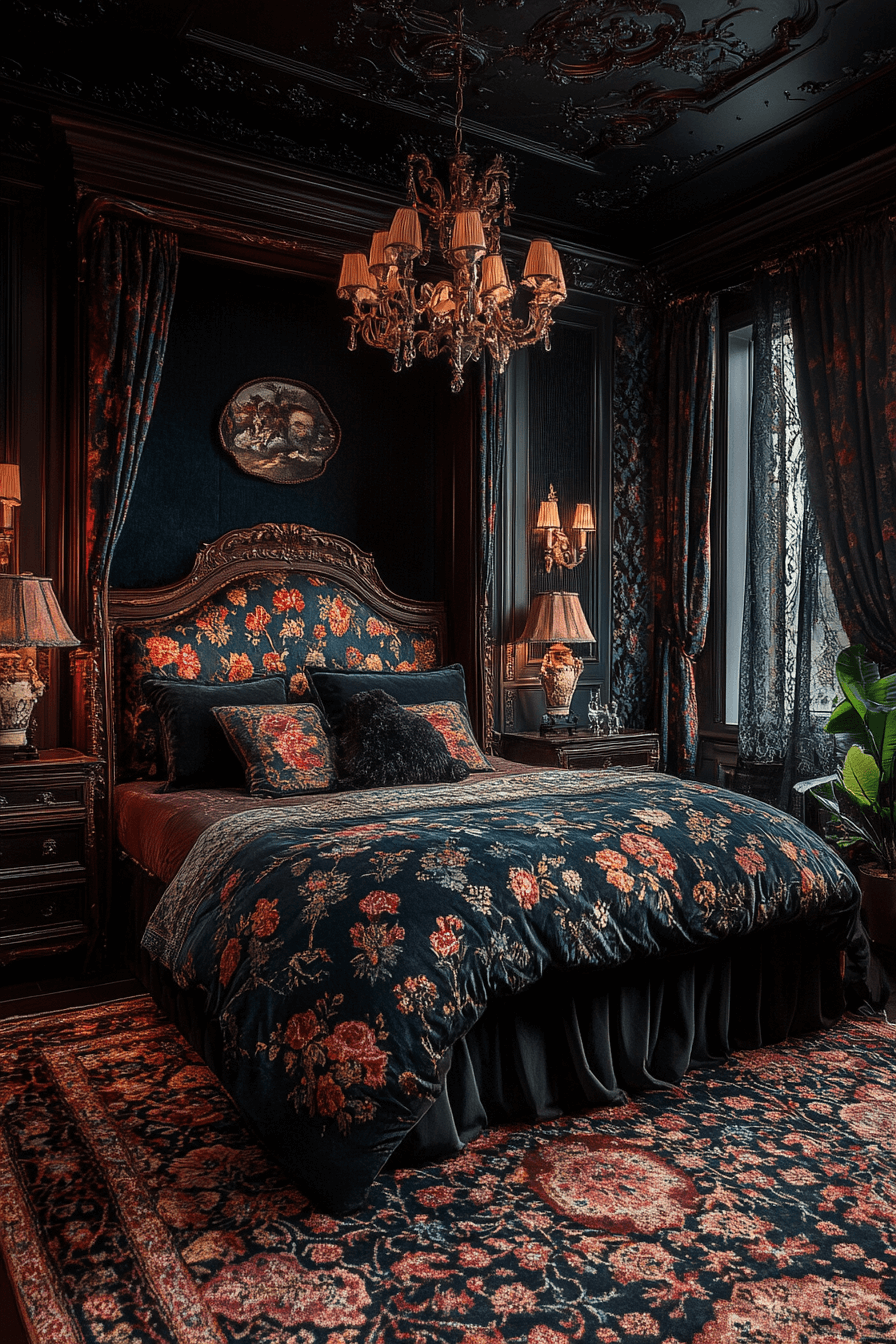moody vintage bedroom