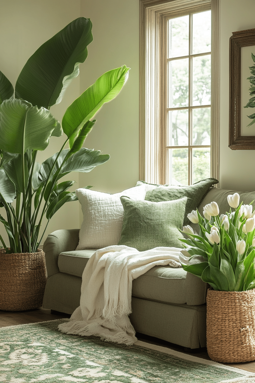 easter living room decor
