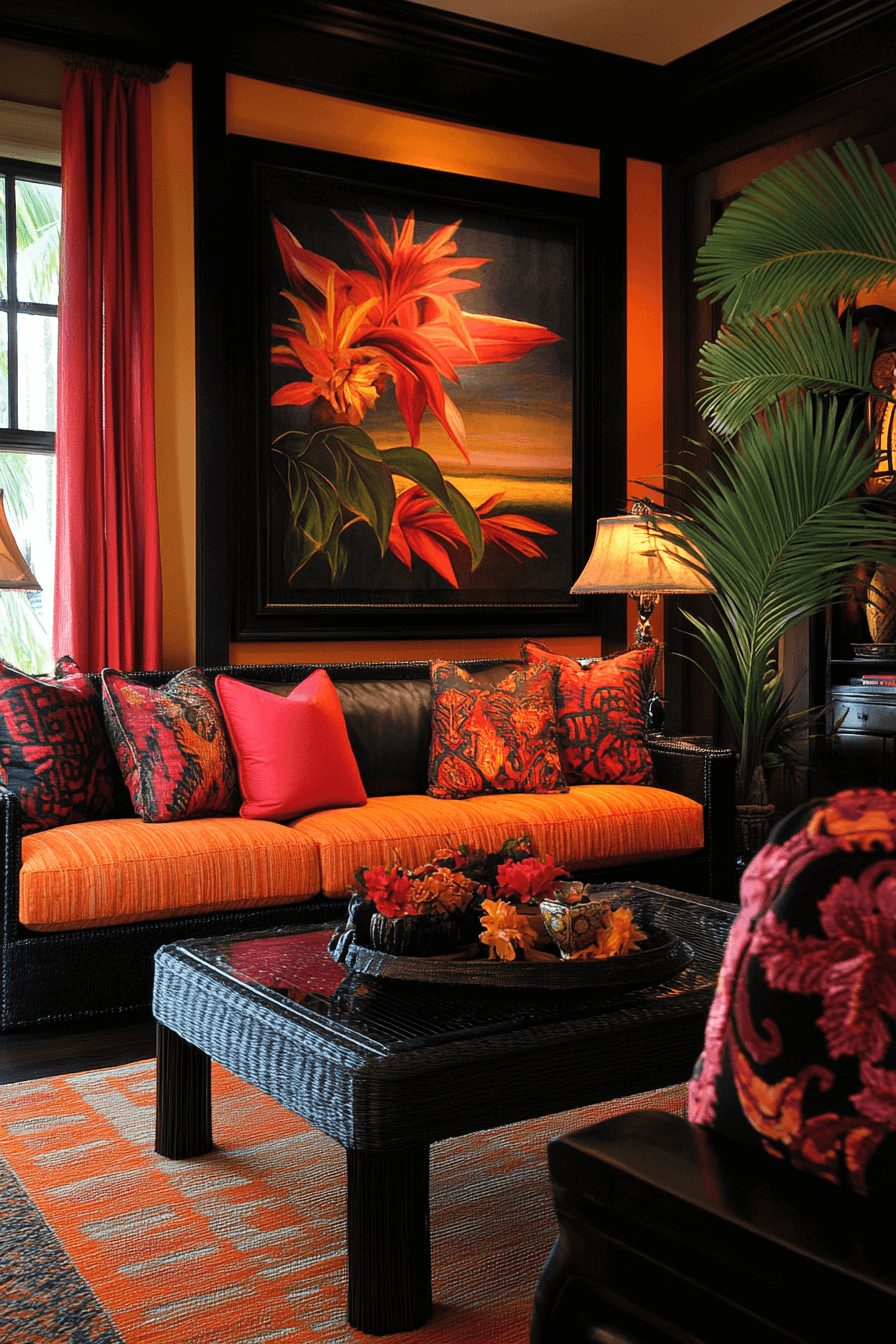 tropical interior design living rooms