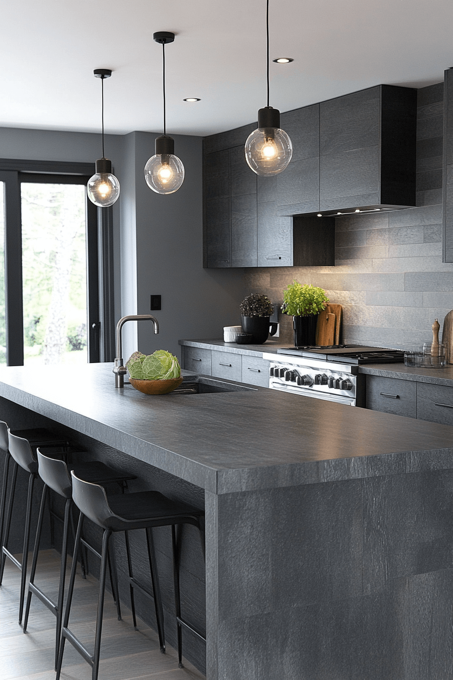 moody kitchen cabinets