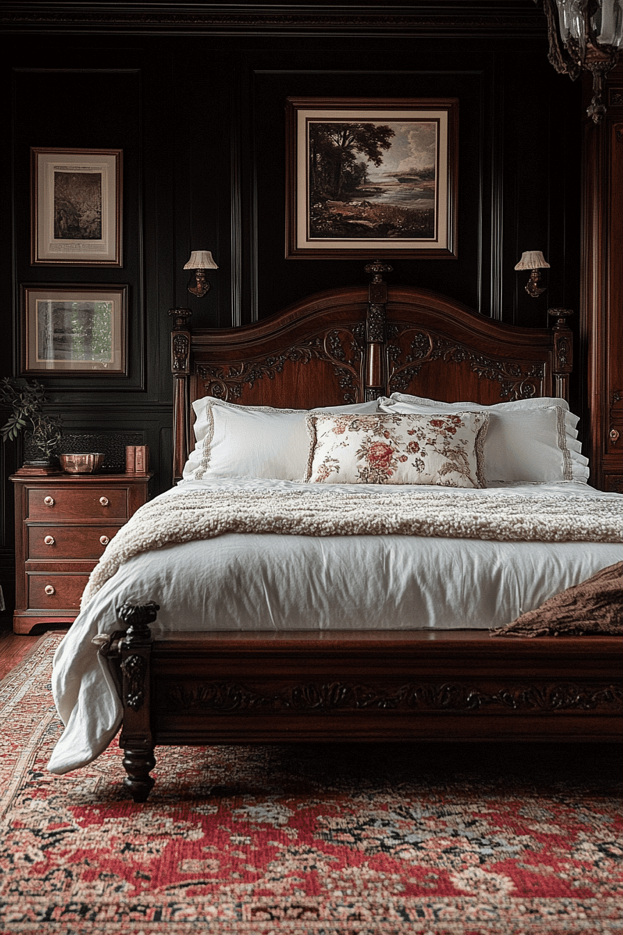 moody vintage bedroom