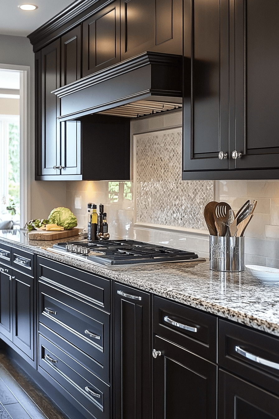 moody kitchen cabinets