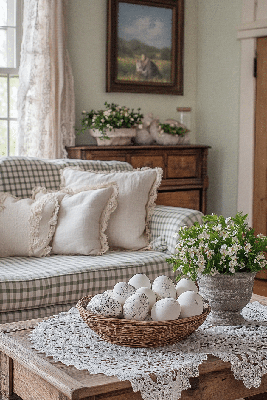 easter living room decor