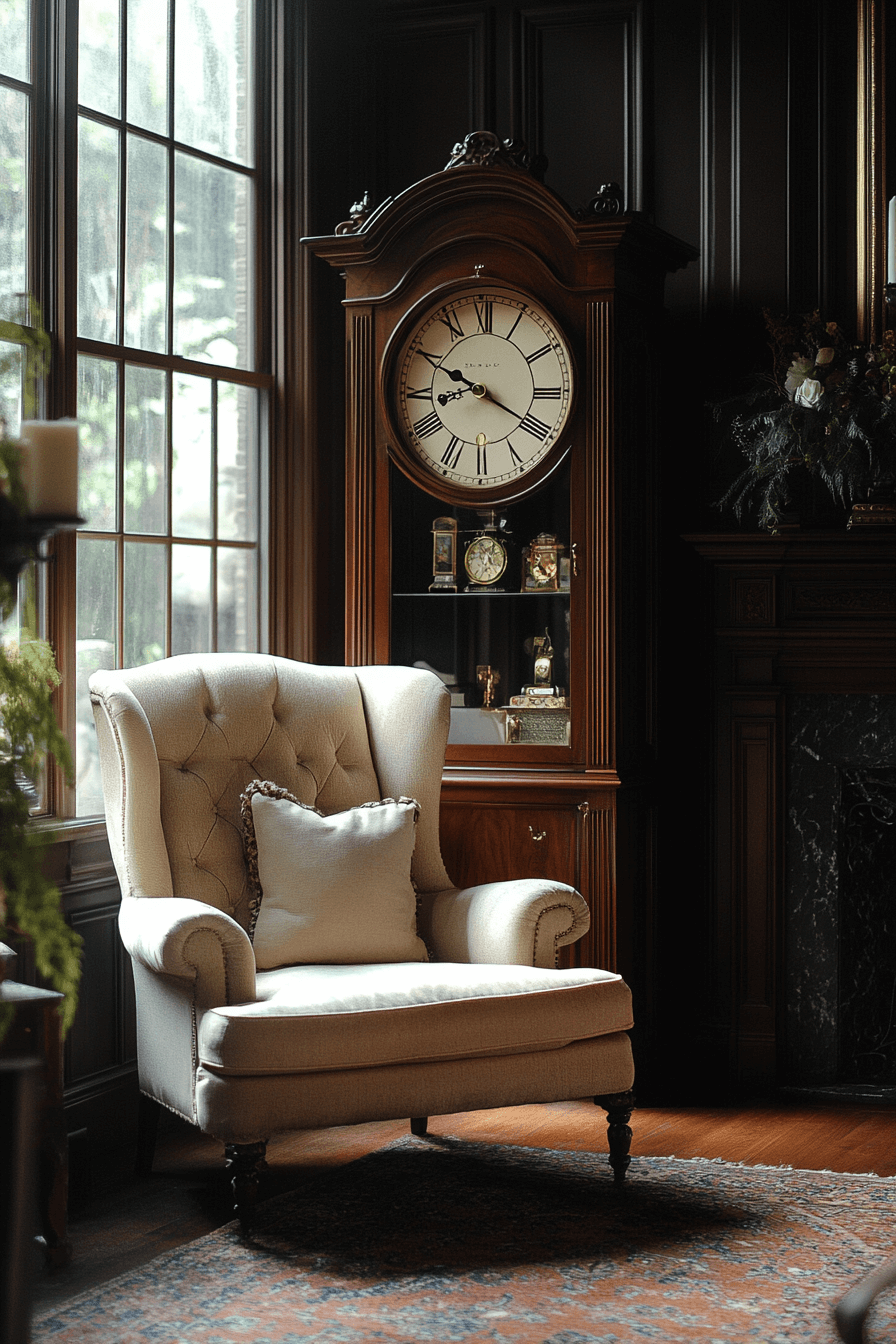 moody vintage living room