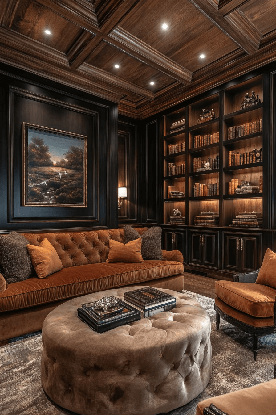 moody neutral living room