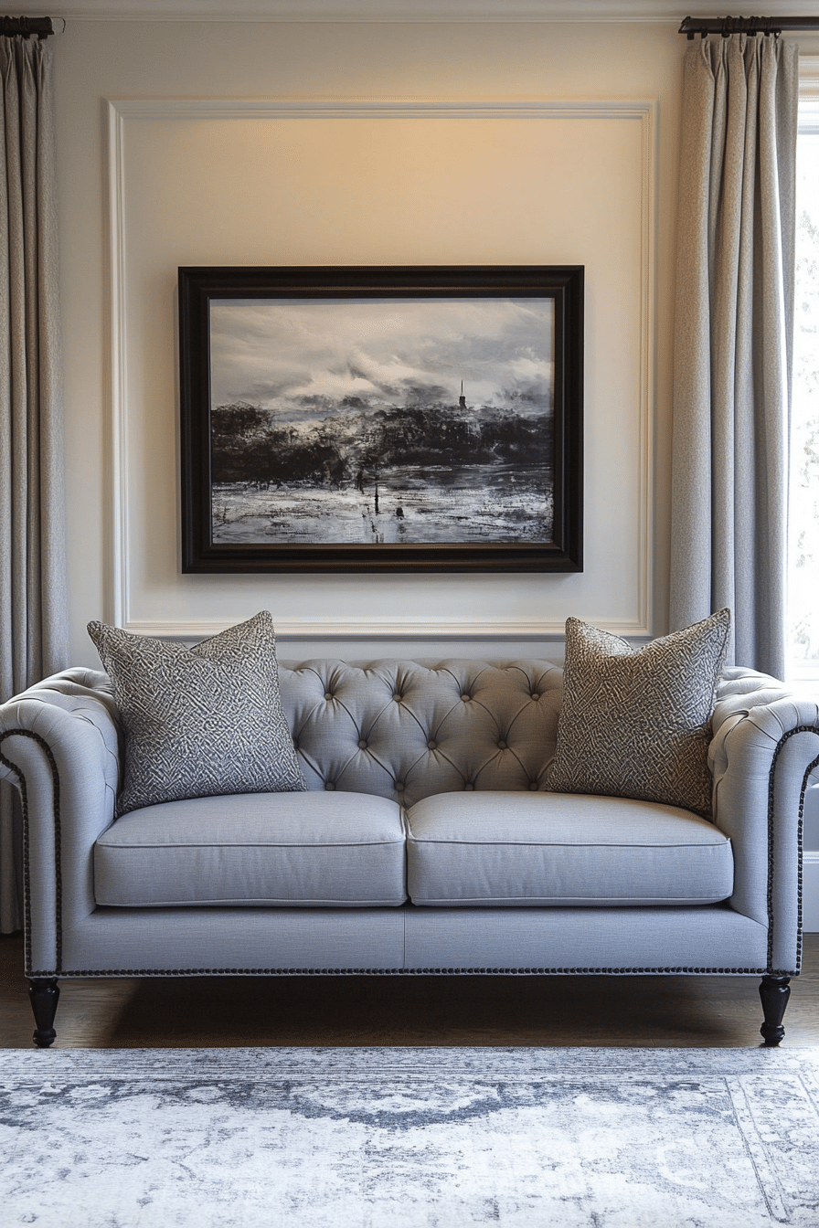 Grey couch aesthetic