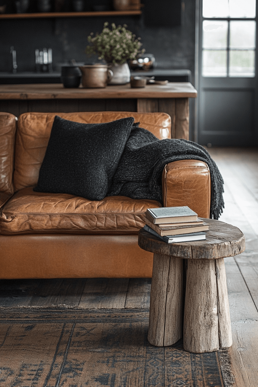 moody vintage living room