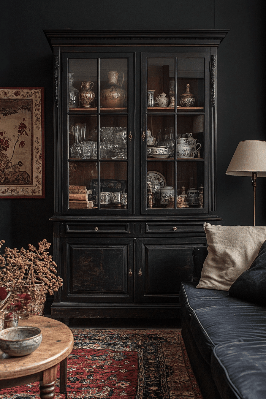 moody vintage living room