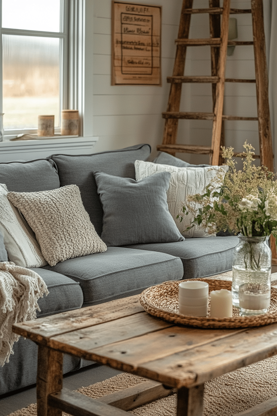 Grey couch aesthetic