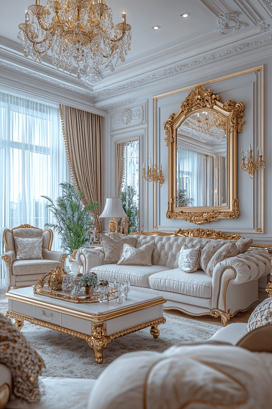 neoclassical interior living rooms