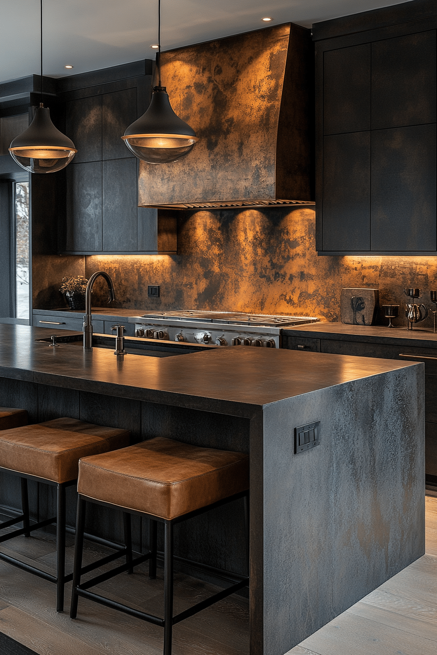 moody kitchen