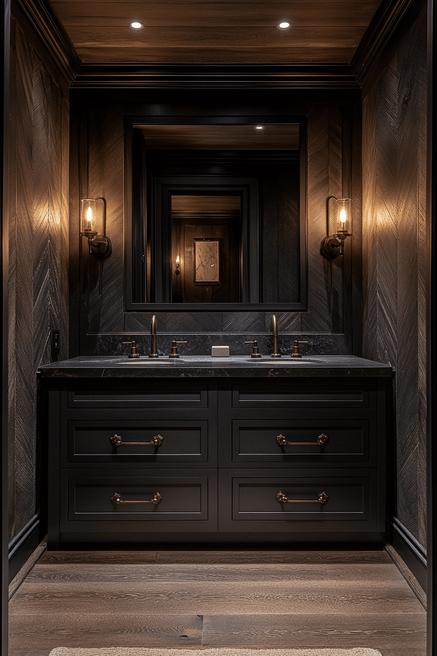 moody vintage bathroom