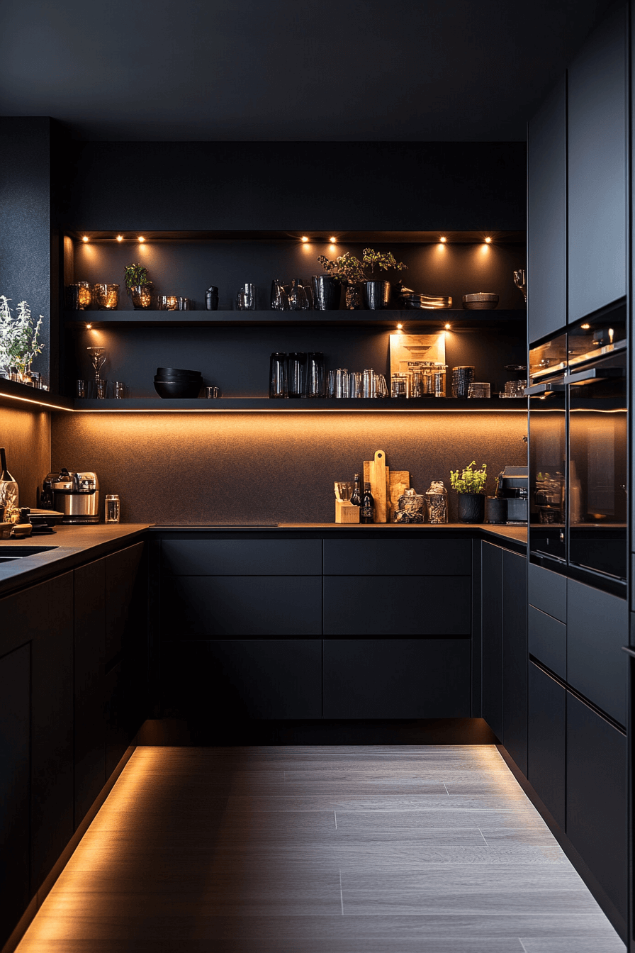 small moody kitchen