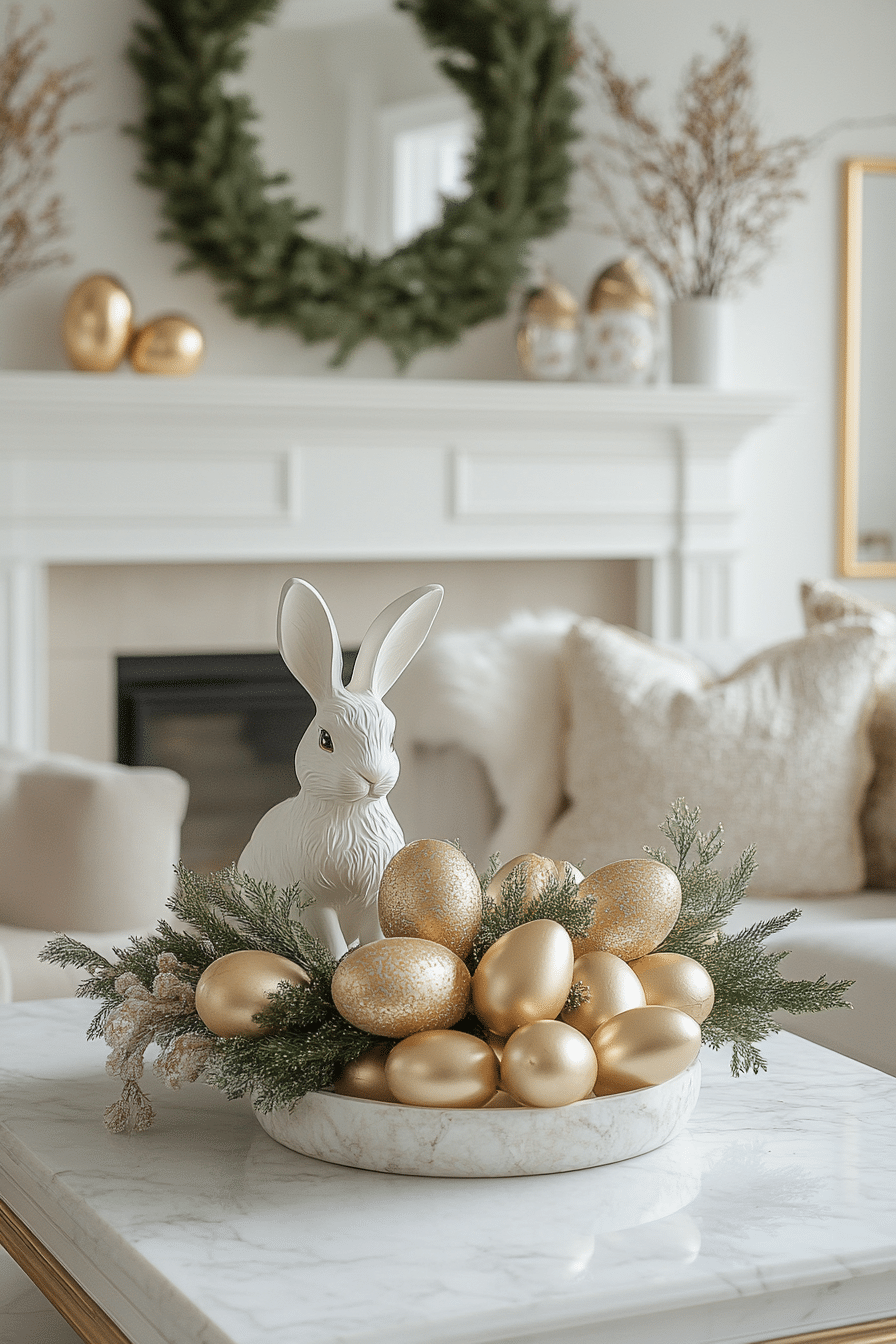 easter living room decor