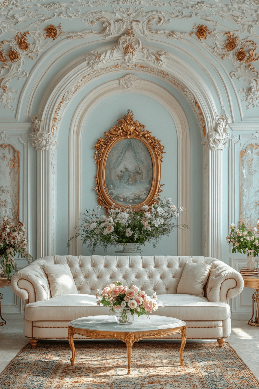 neoclassical interior living rooms