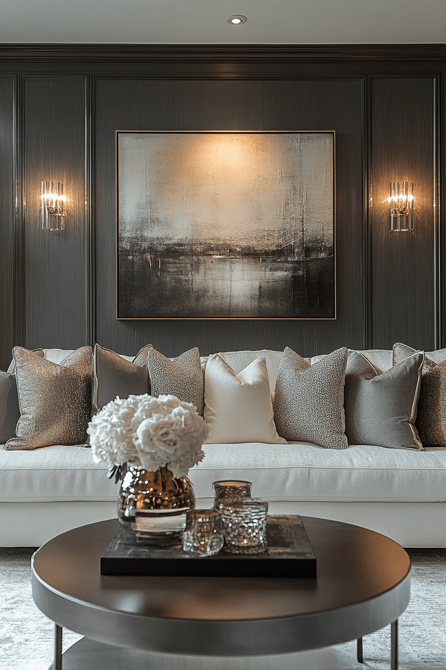 moody neutral living room