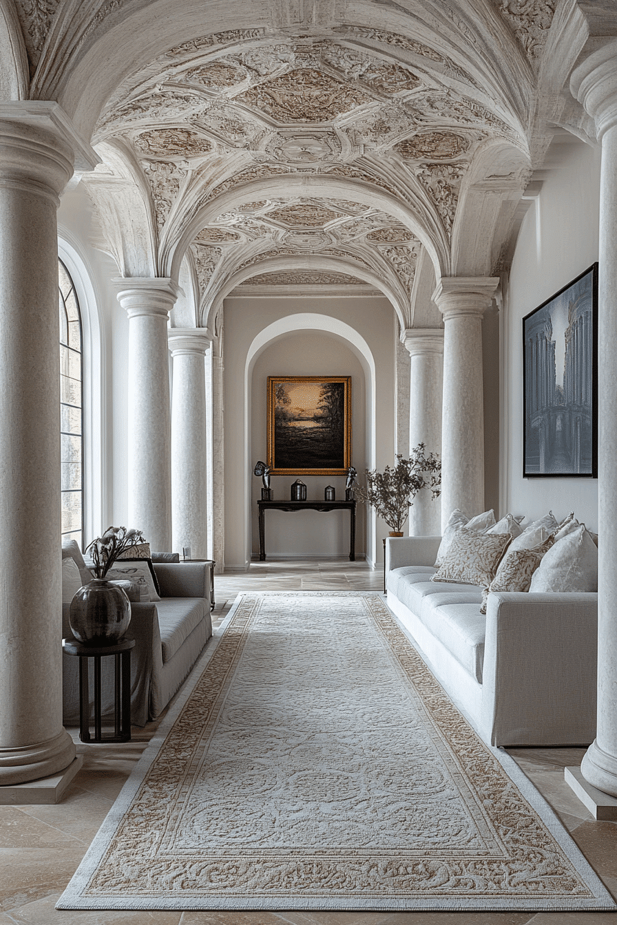 neoclassical interior living rooms
