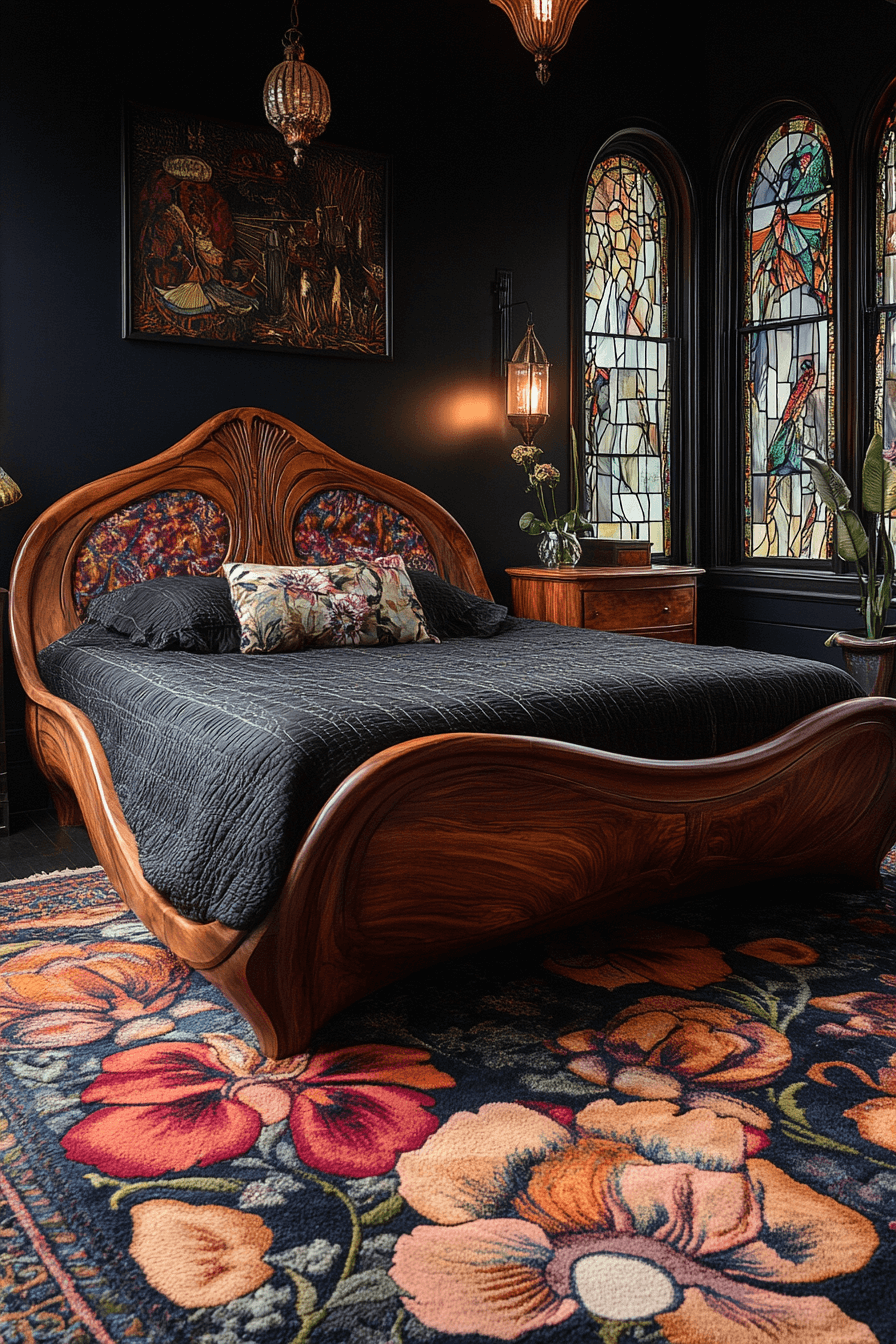moody vintage bedroom