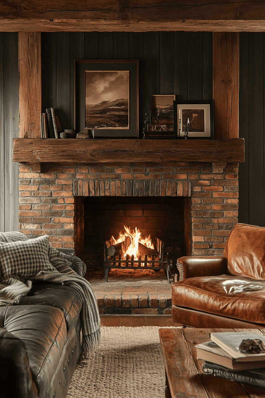 moody vintage living room