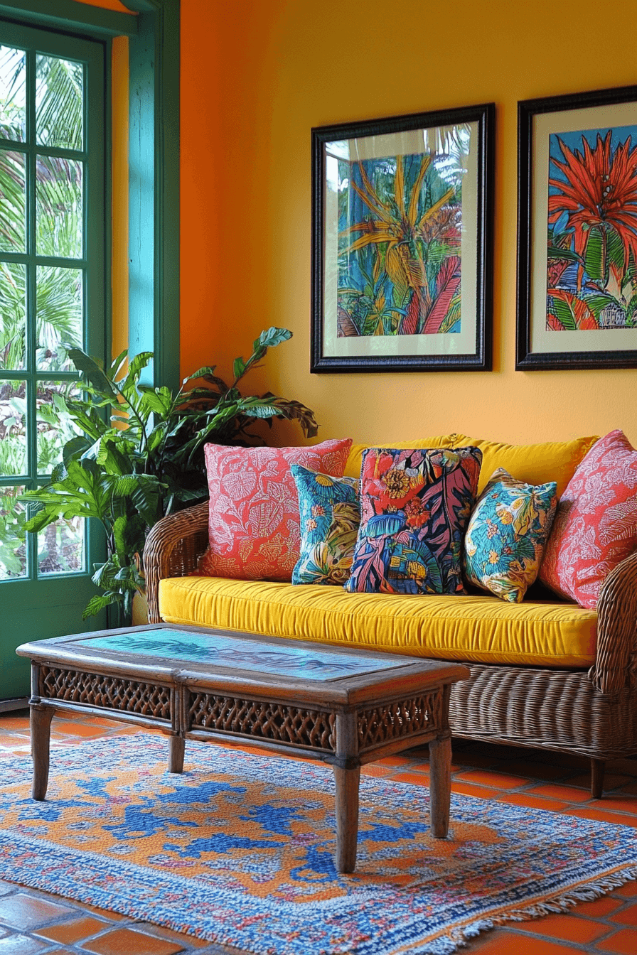 tropical interior design living rooms