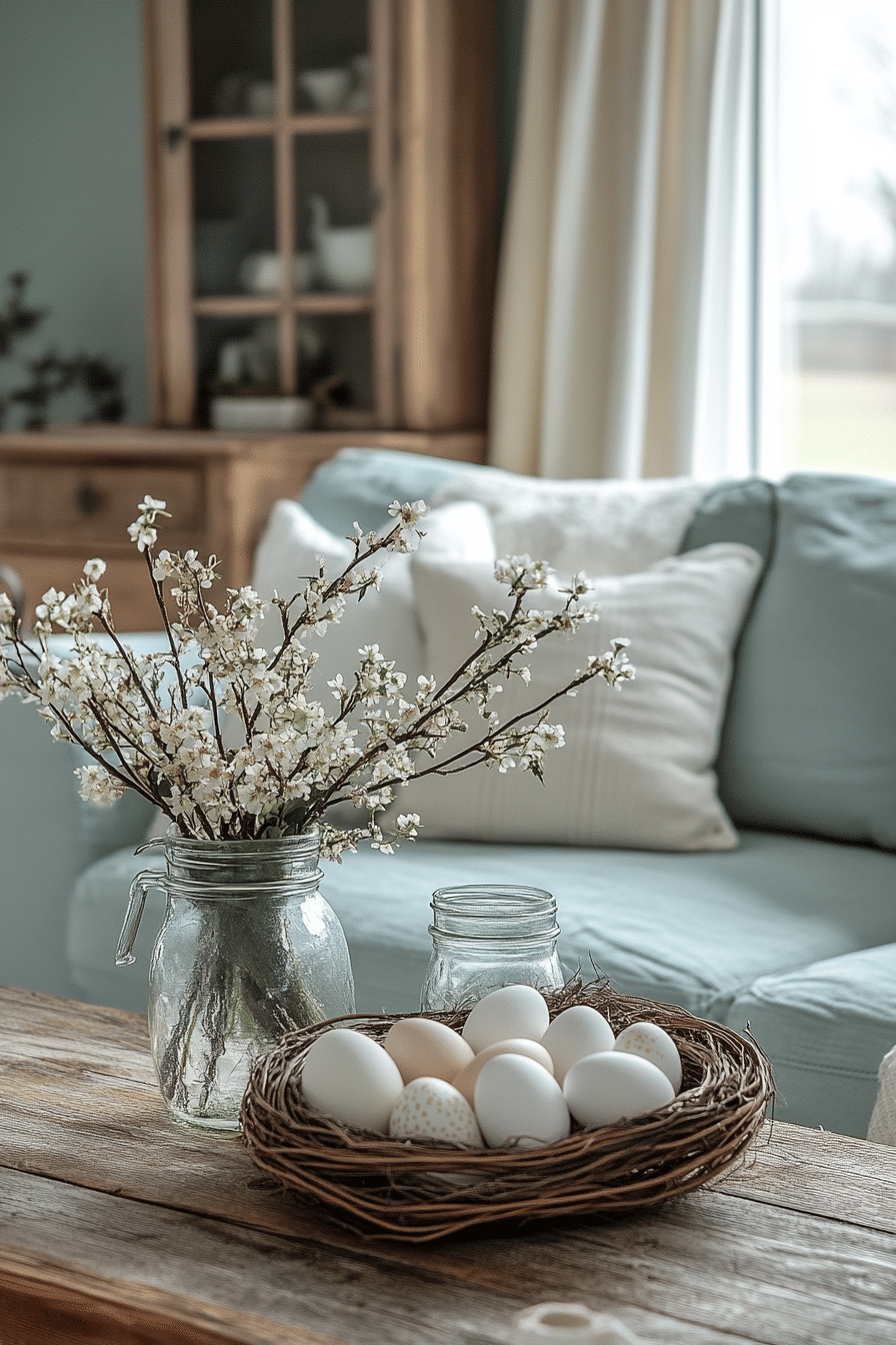 easter living room decor