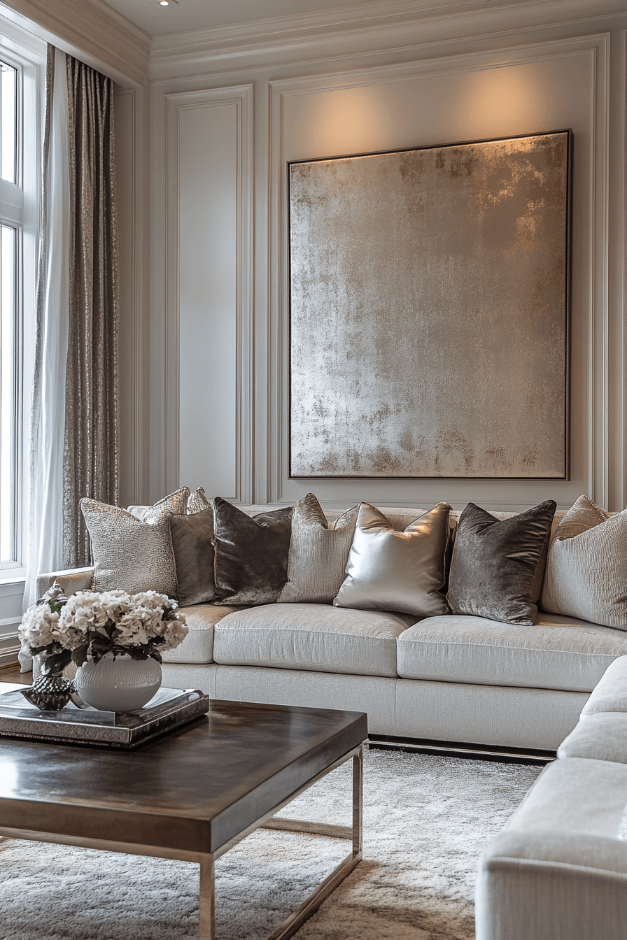 moody neutral living room