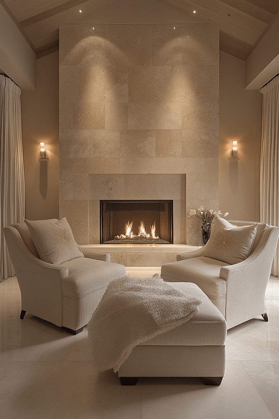 moody neutral living room