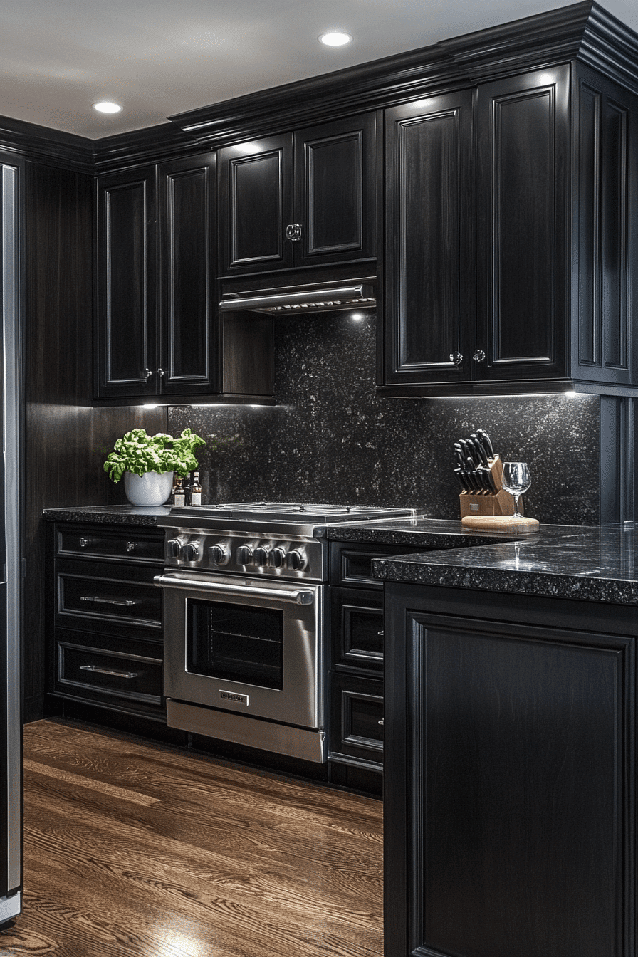small moody kitchen
