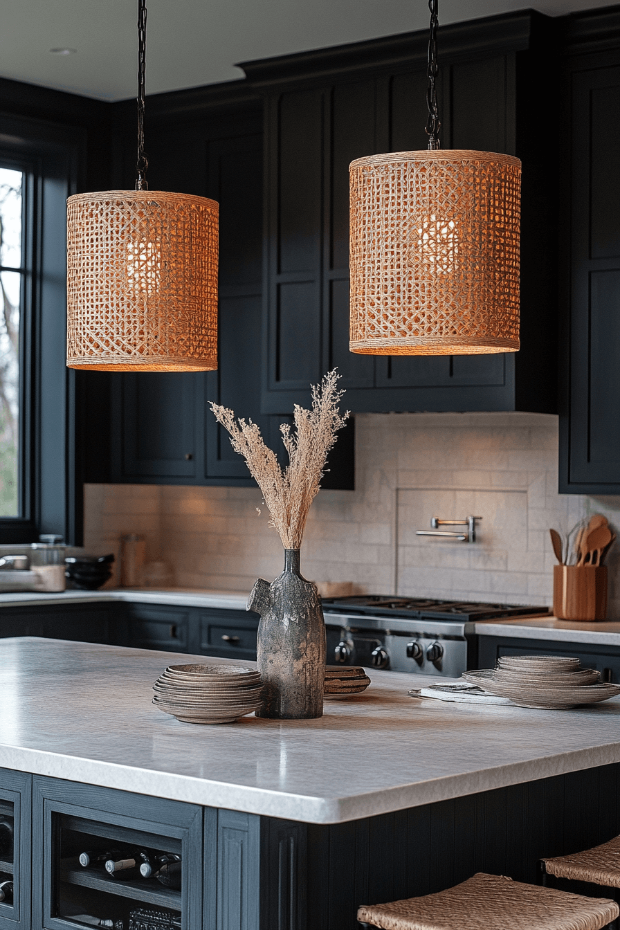 moody kitchen cabinets