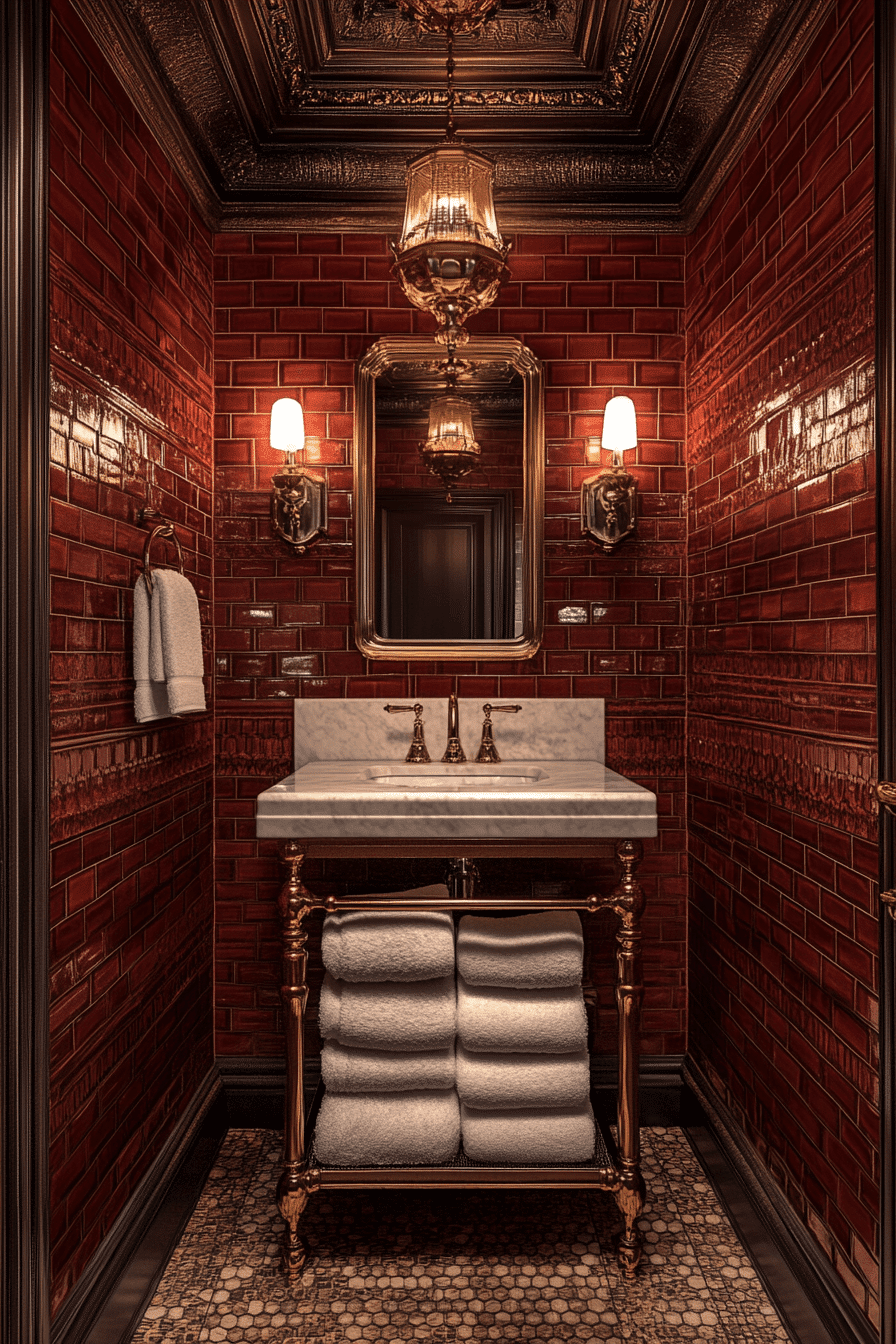 moody vintage bathroom