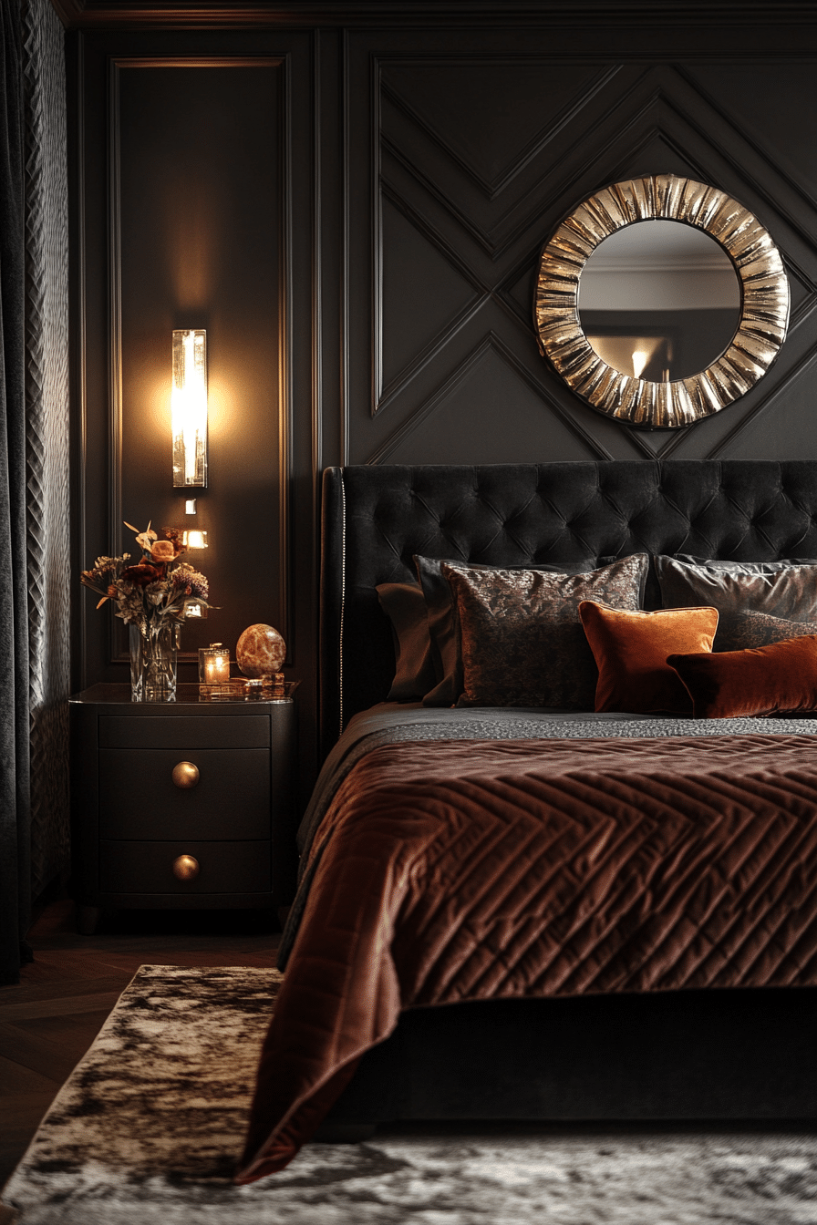 moody bedroom