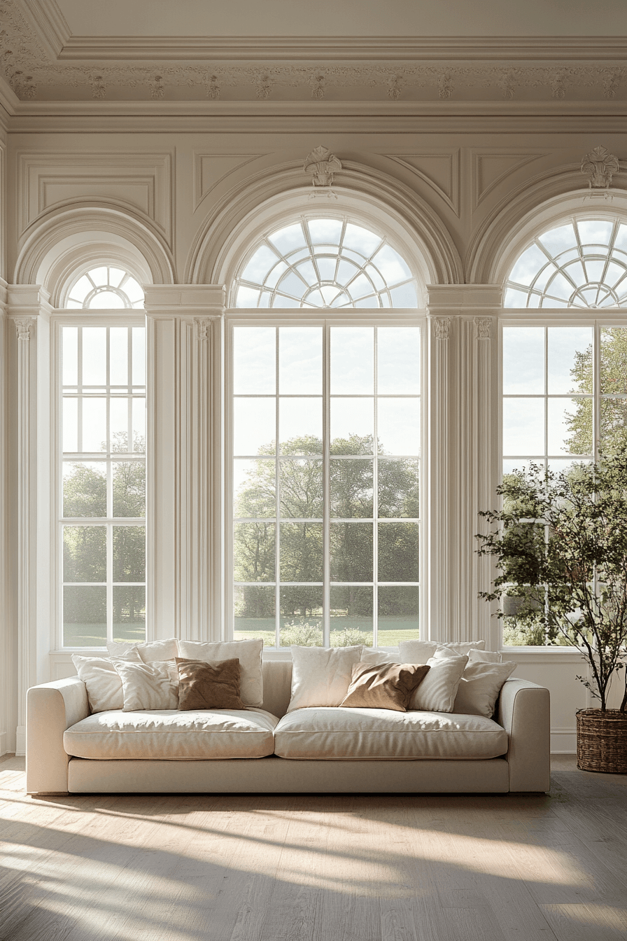neoclassical interior living rooms
