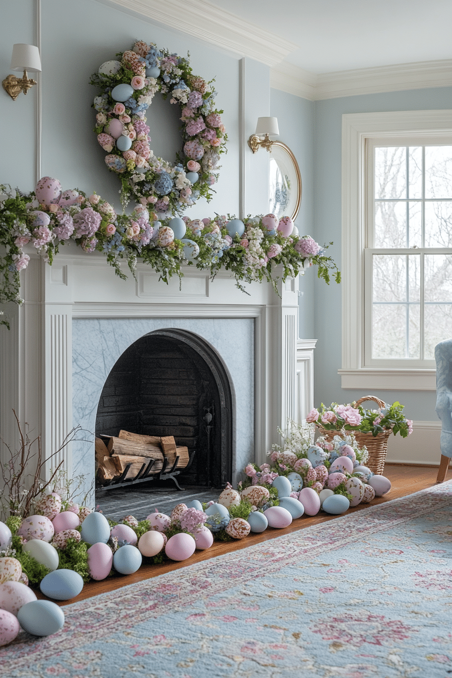easter living room decor