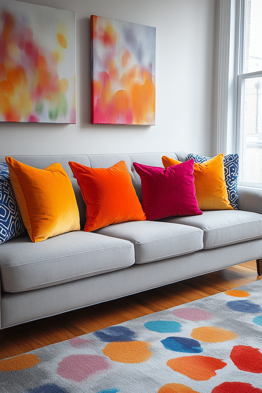 Grey couch aesthetic
