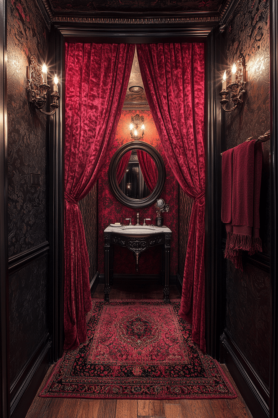 moody vintage bathroom
