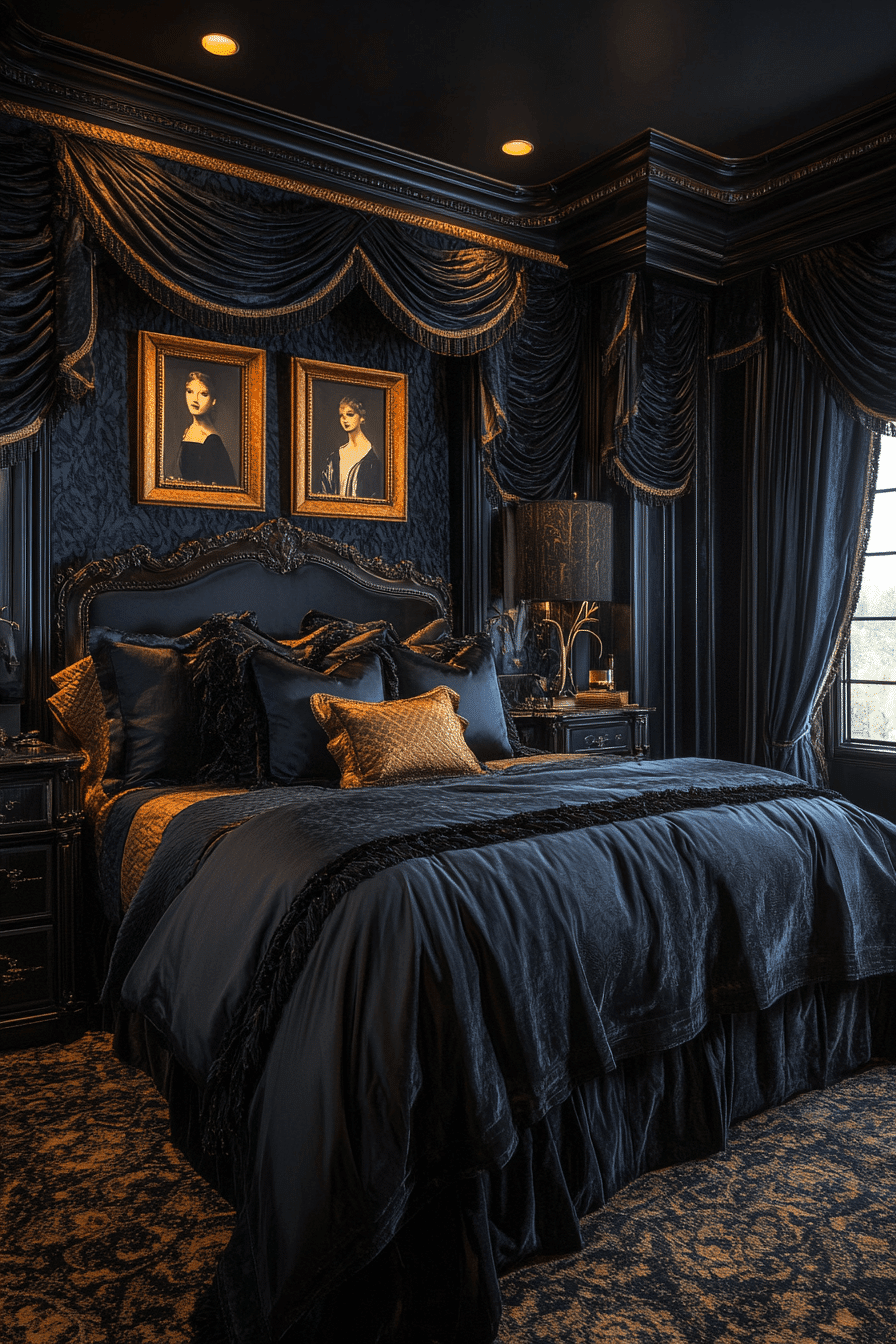 moody vintage bedroom