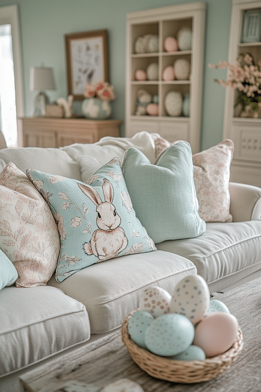 easter living room decor