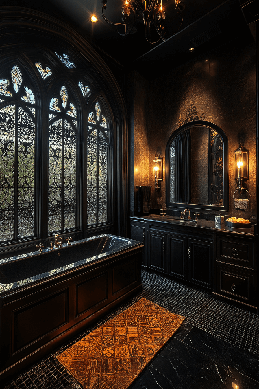 moody vintage bathroom