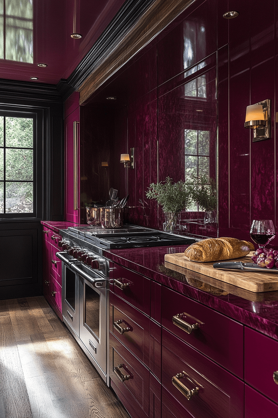 moody kitchen cabinets
