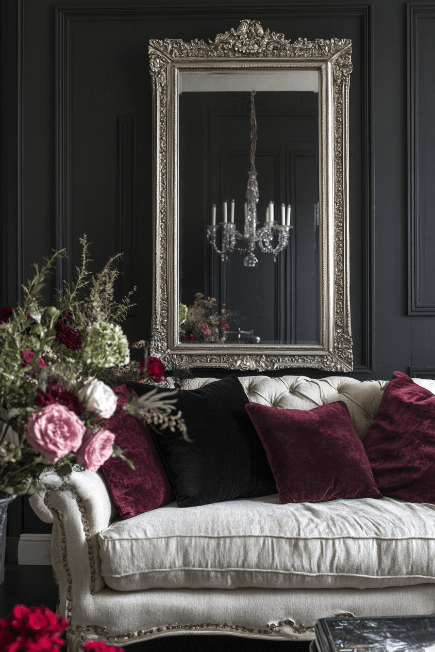 moody vintage living room