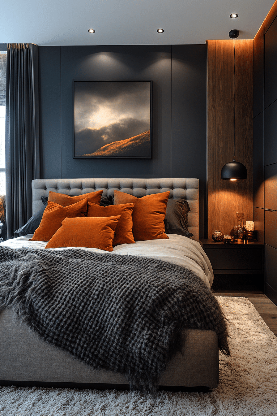 moody bedroom